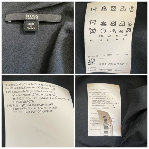 ❌SOLD❌ Hugo Boss Grey Wool Dress - Picture 6 of 6